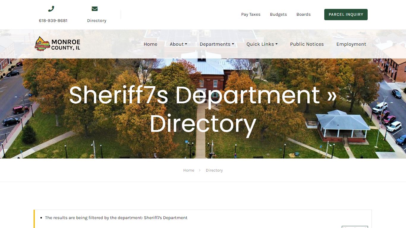 Sheriff’s Department » Directory – Monroe County, IL