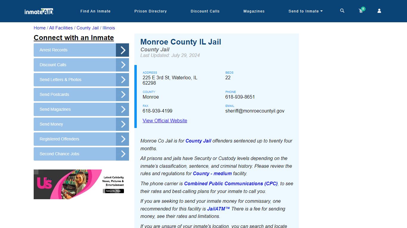 Monroe County IL Jail - Inmate Locator