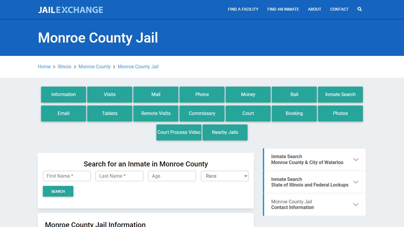 Monroe County Jail Roster Lookup, IL, Inmate Search